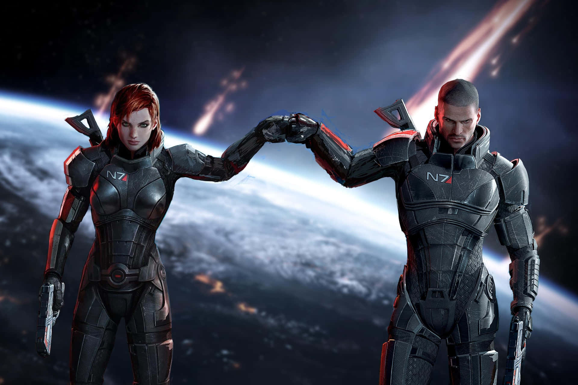Intense multiplayer action in the Mass Effect Universe Wallpaper