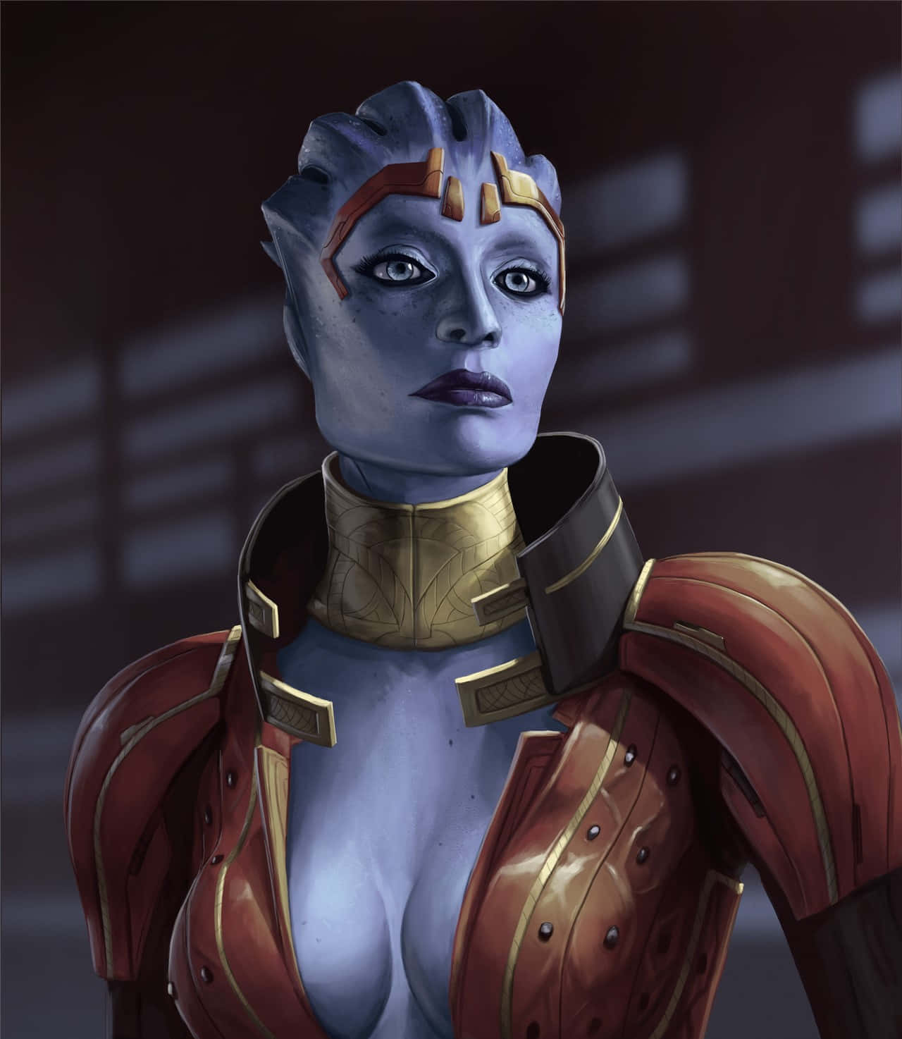 Samarala Justiciera Asari De Mass Effect Fondo de pantalla