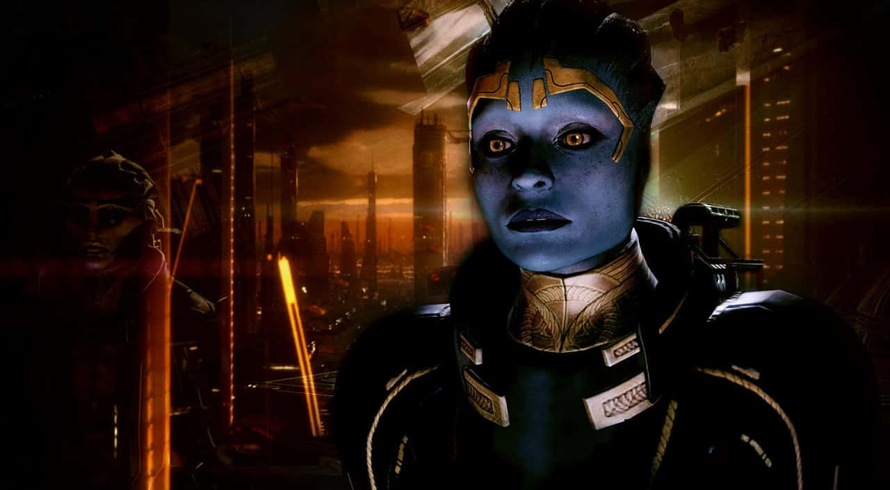 Samara,la Justiciera De Mass Effect Enfrentando El Campo De Batalla Fondo de pantalla