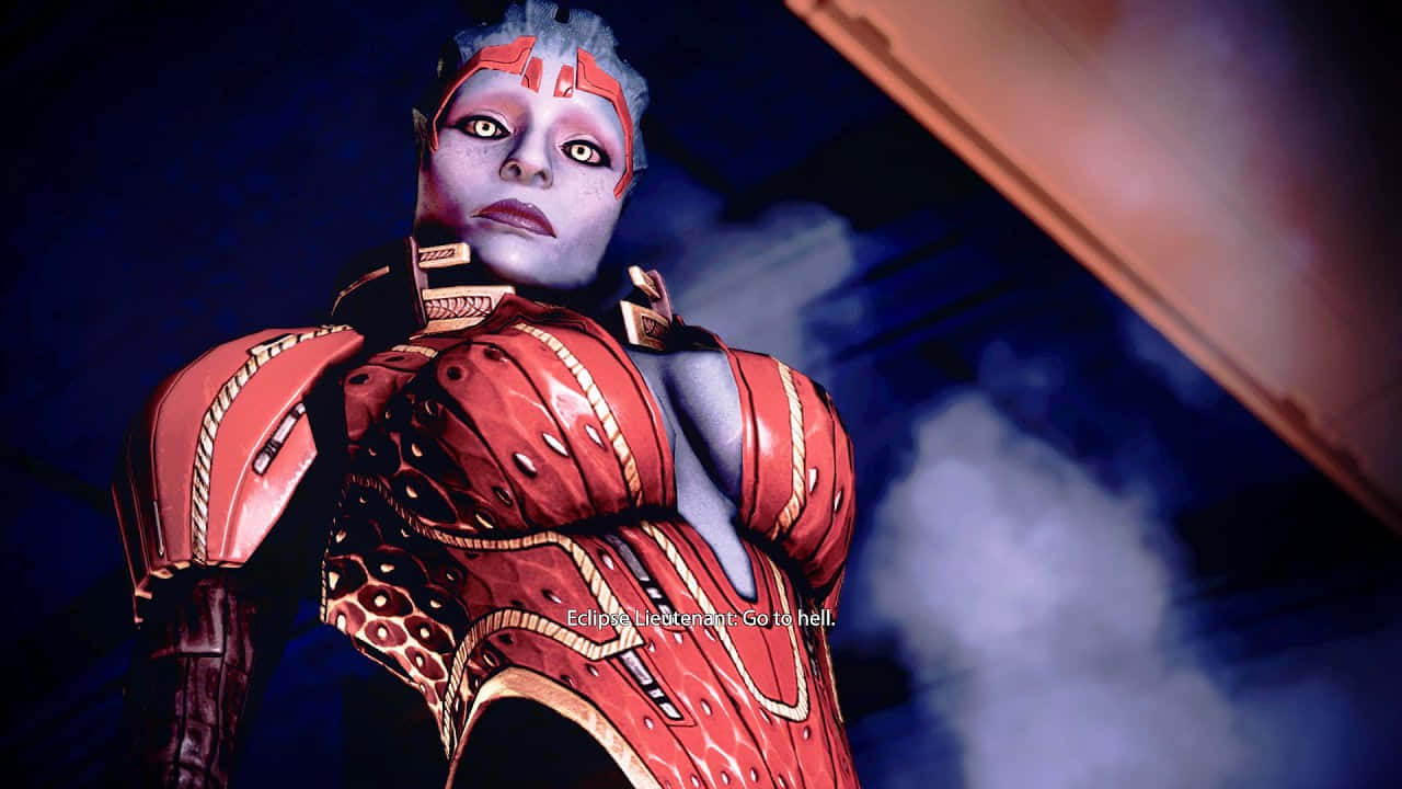 Samara,la Poderosa Justiciera Asari En Mass Effect Fondo de pantalla
