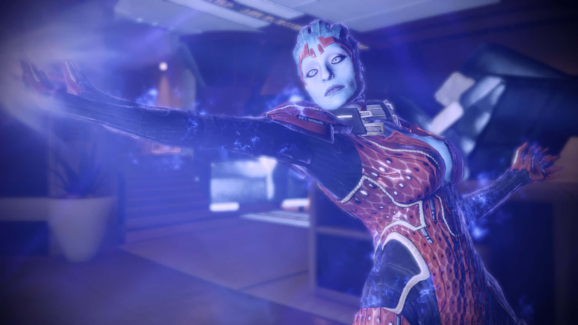 Asarijusticar Samara En Mass Effect. Fondo de pantalla