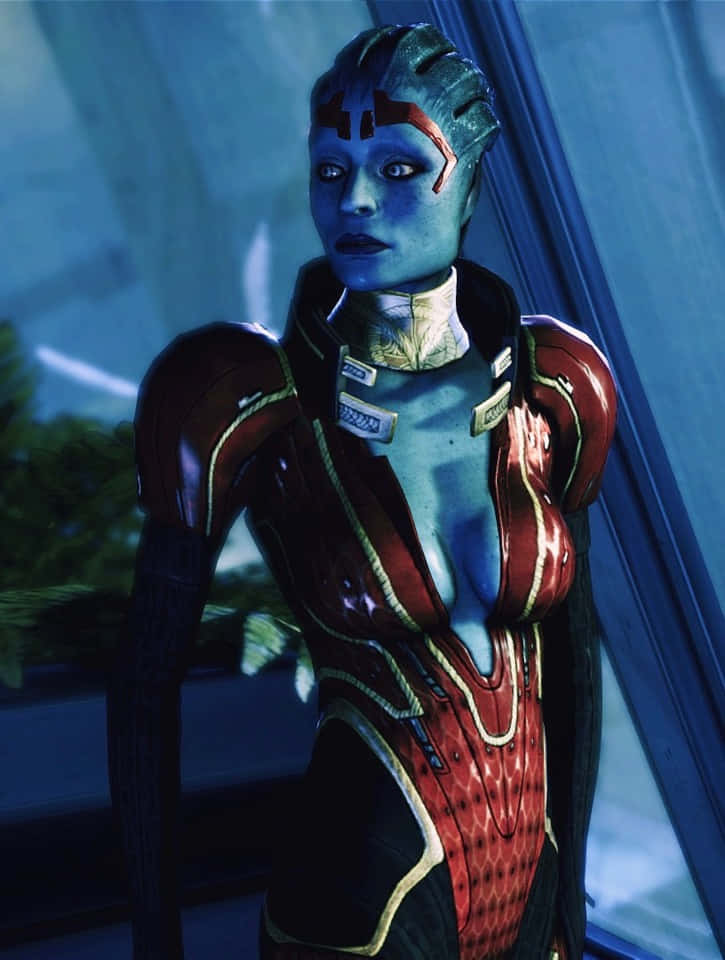 Download Samara The Powerful Asari Justicar From The Mass Effect Series Wallpaper 