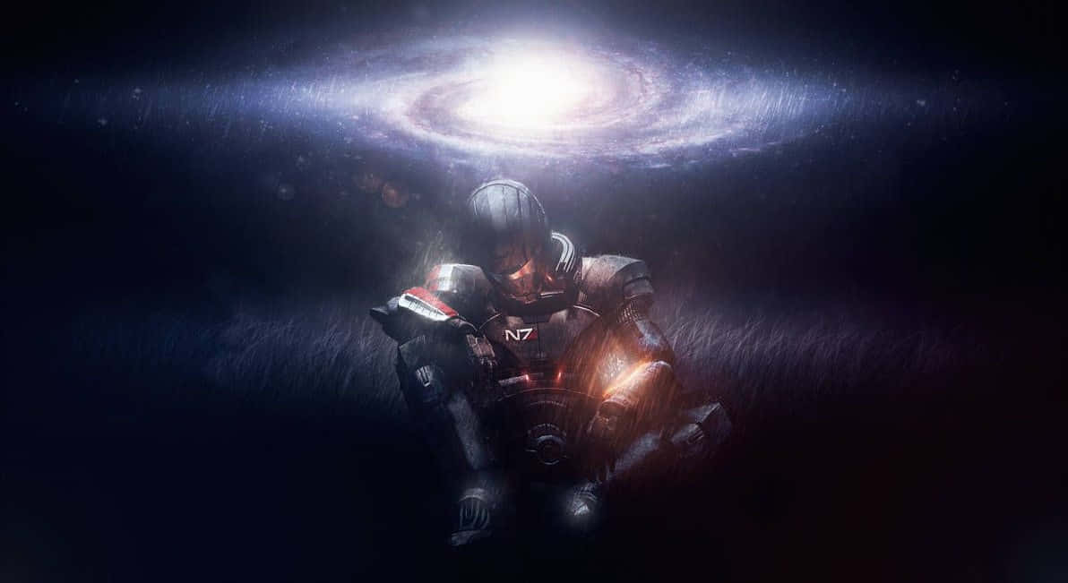 Comandanteshepard Y El Equipo En La Trilogía De Mass Effect Fondo de pantalla
