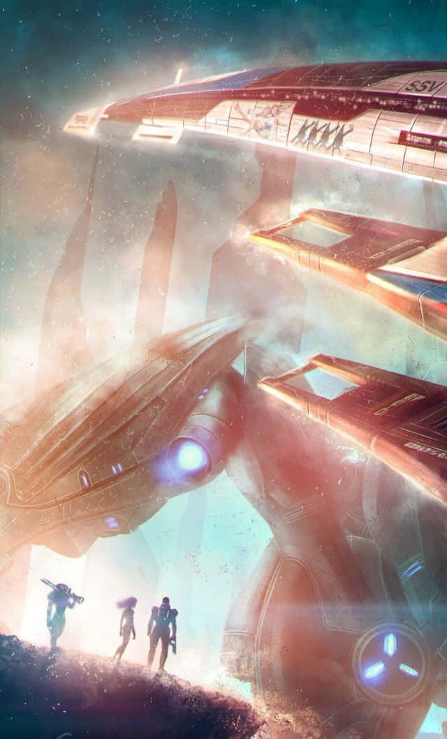 Commander Shepard Uniting the Galaxy Wallpaper