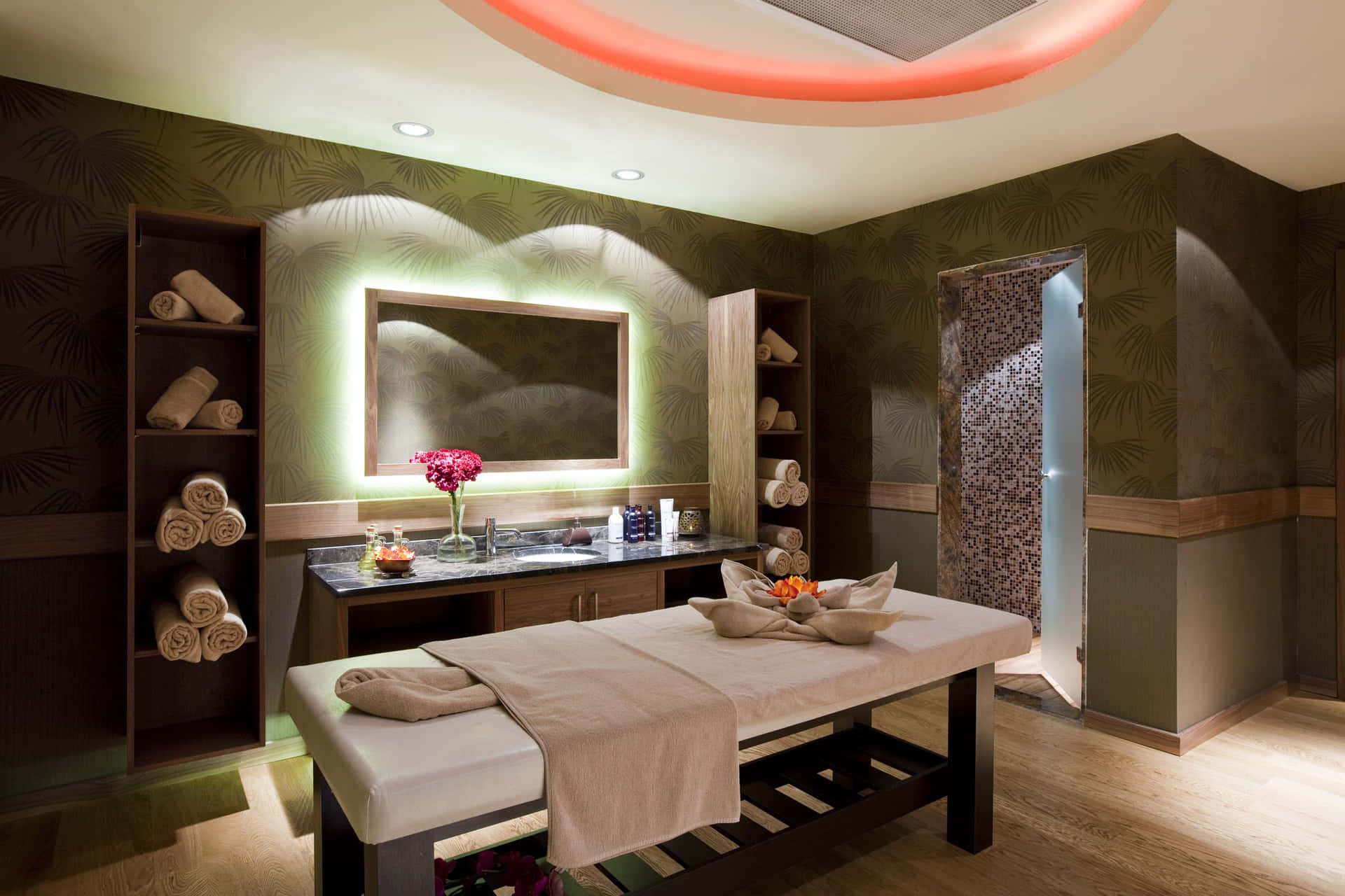Take time out of your day for some rest and relaxation in our serene massage room.