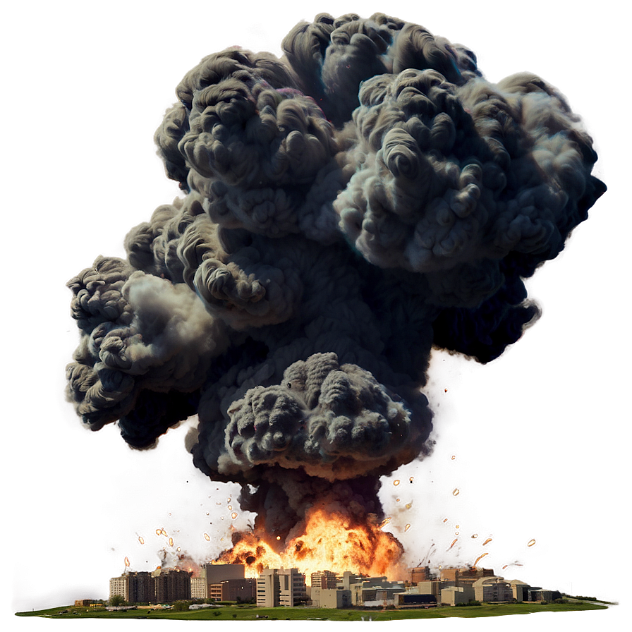 Massive Explosion Scene Png 04302024 PNG