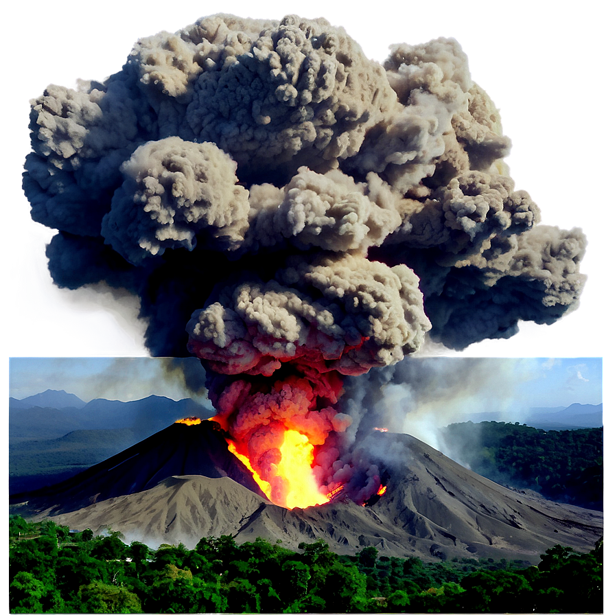 Massive Volcano Eruption Png Rqq1 PNG