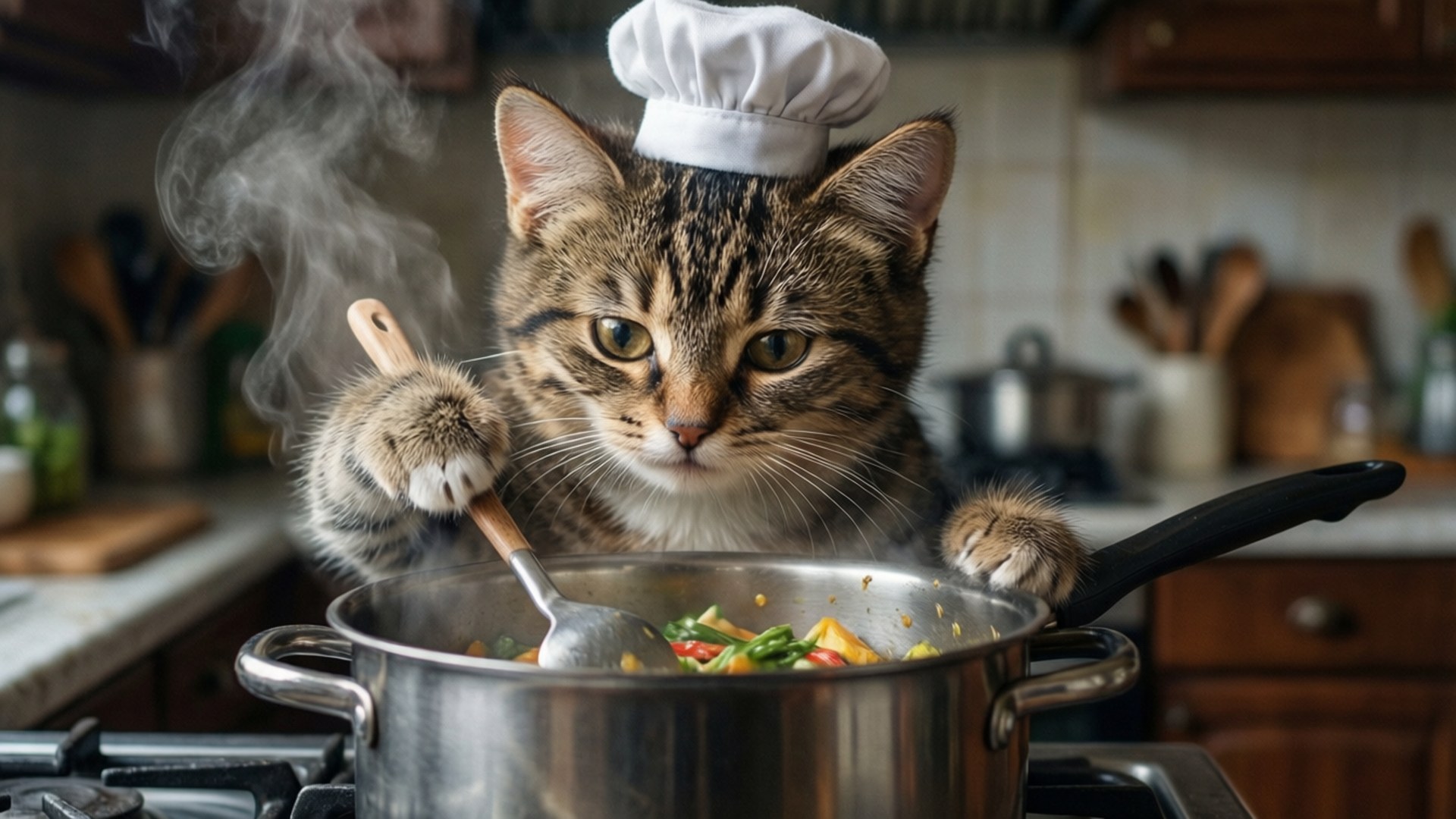 Meisterkoch Katze Wallpaper