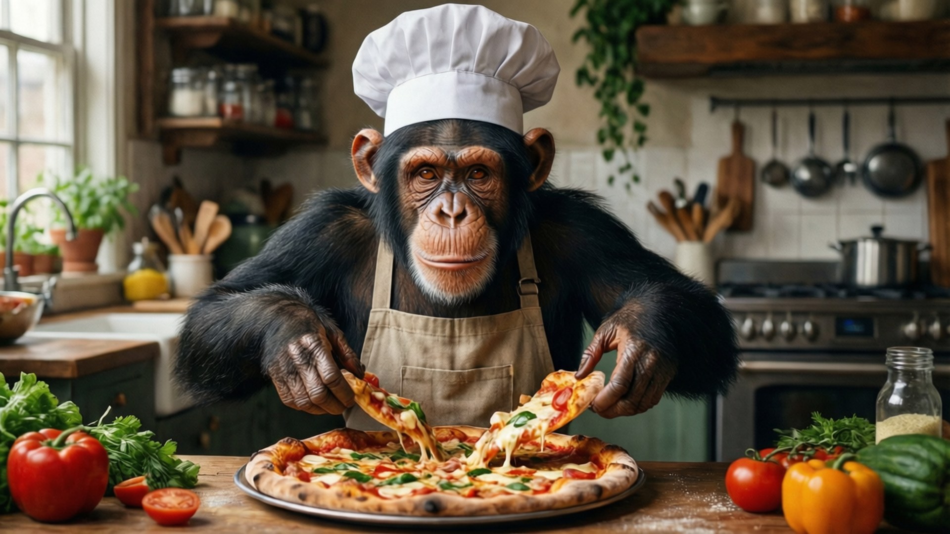 Scimpanzé Chef Sfondi