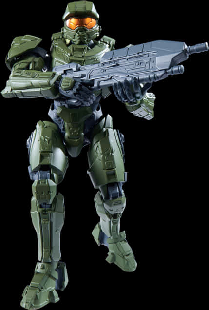 Master Chief Halo Action Pose PNG