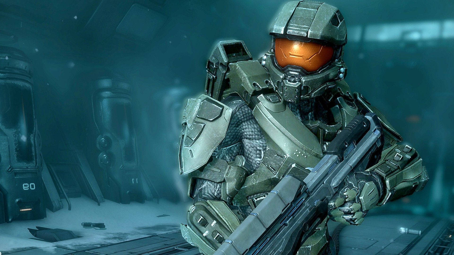 Master Chief Inside A Spaceship Wallpaper