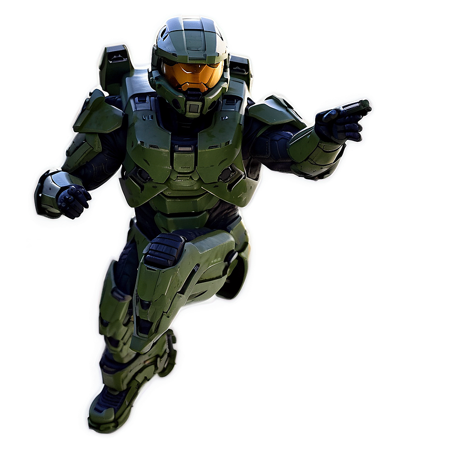 Download Master Chief Jumping Action Png Opu10 | Wallpapers.com