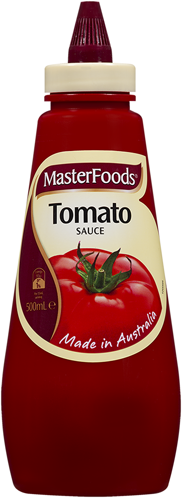 Master Foods Australian Tomato Sauce Bottle PNG