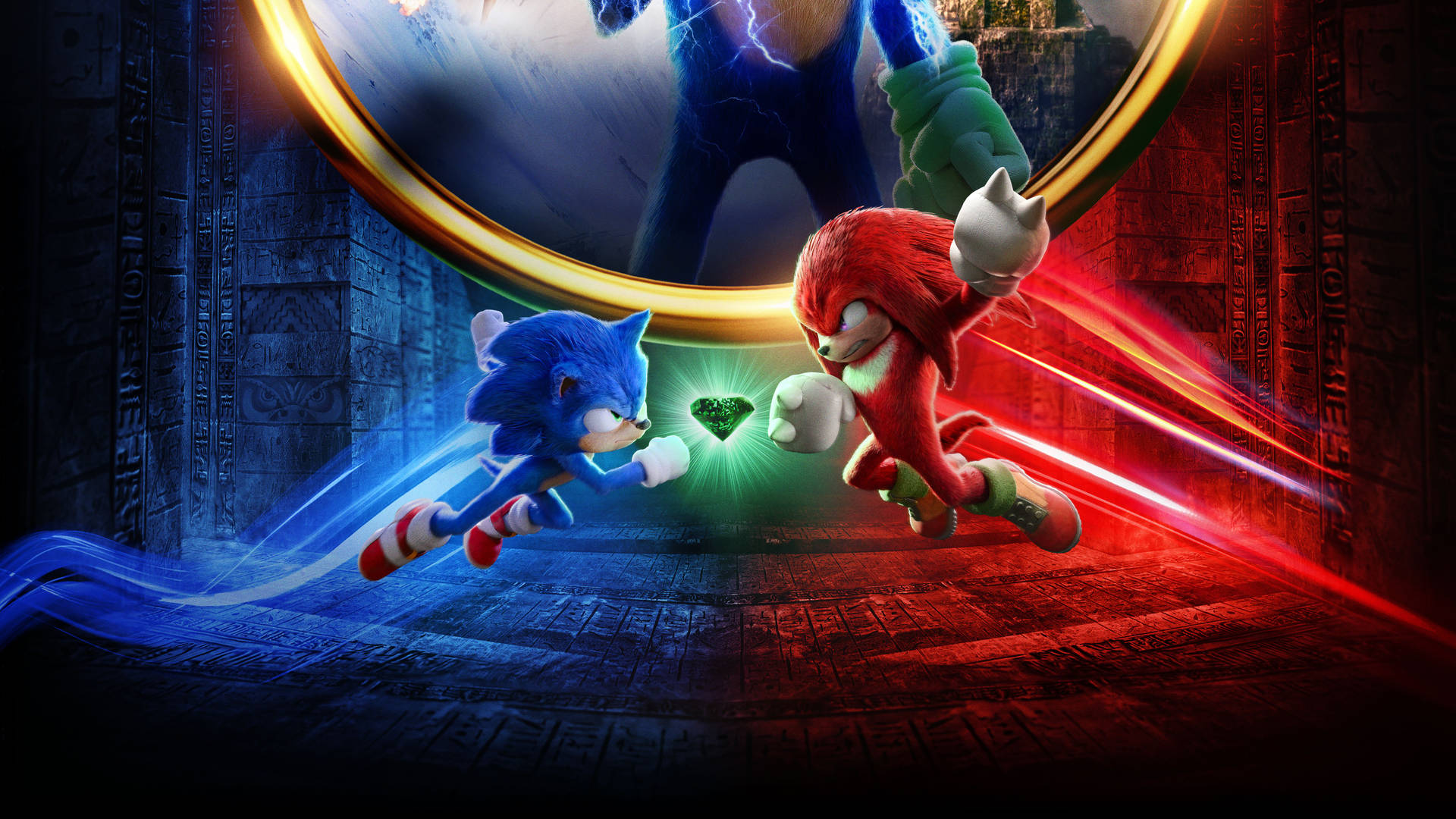Mighty Guardian - Knuckles The Echidna in Action Wallpaper