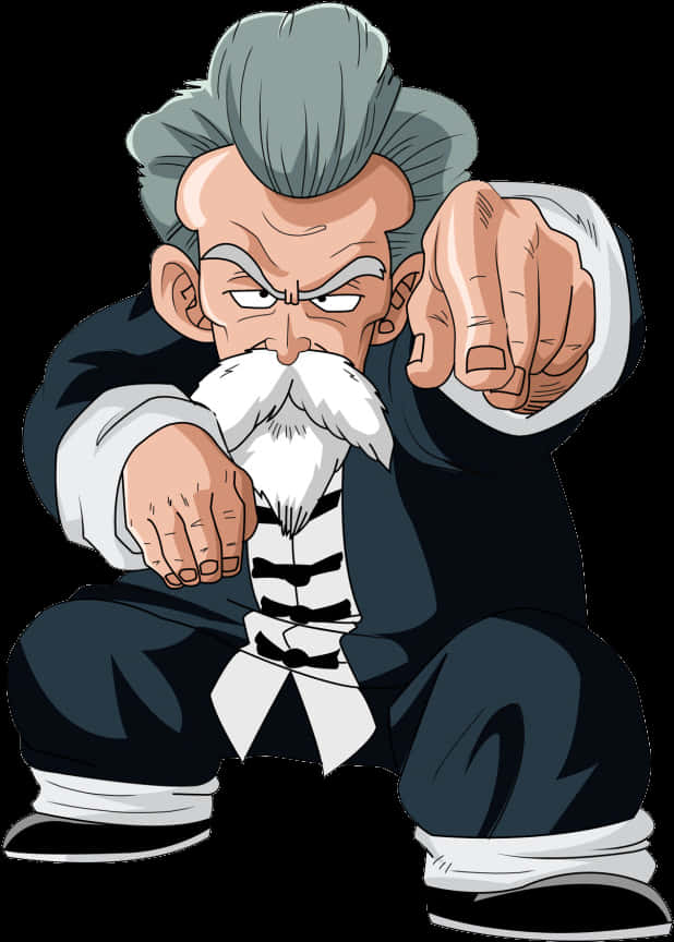 Master Roshi Pointing Dragon Ball PNG