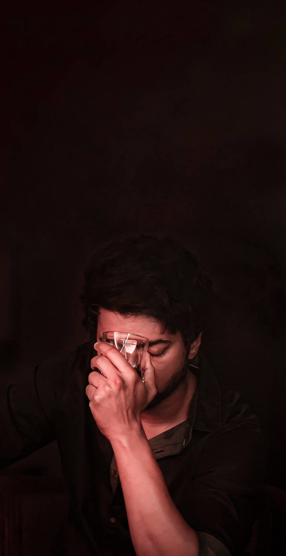 Caption: "South Indian Actor Vijay in a Gripping Scene from His Latest Film Master" Wallpaper
