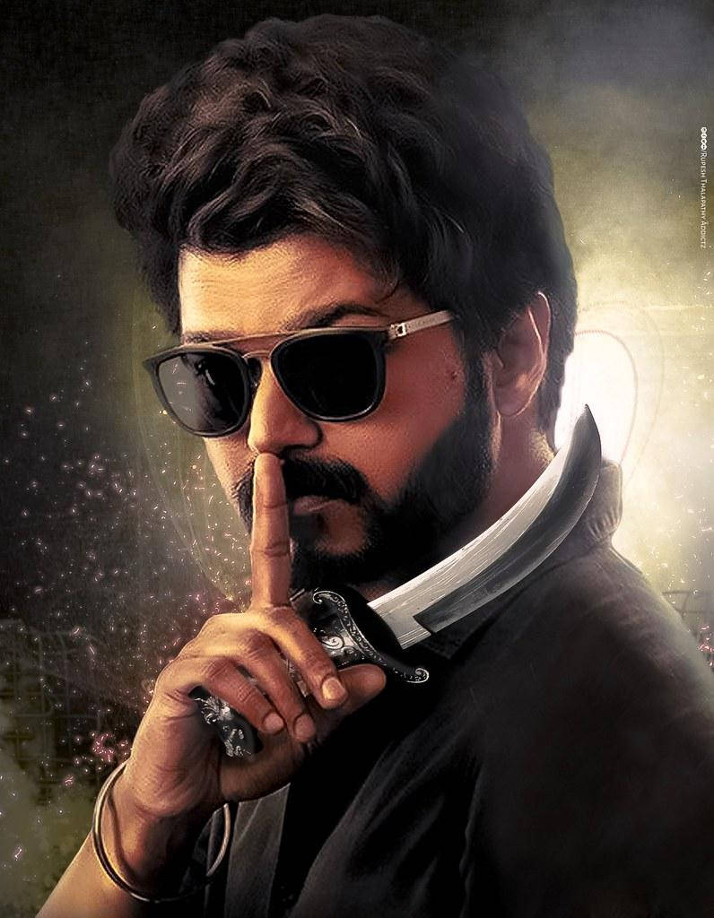 Master Vijay Silence Pose Wallpaper