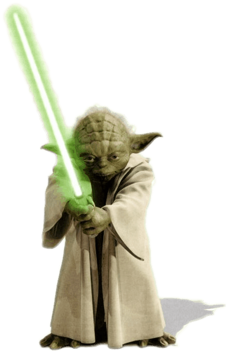 Master Yoda With Lightsaber PNG