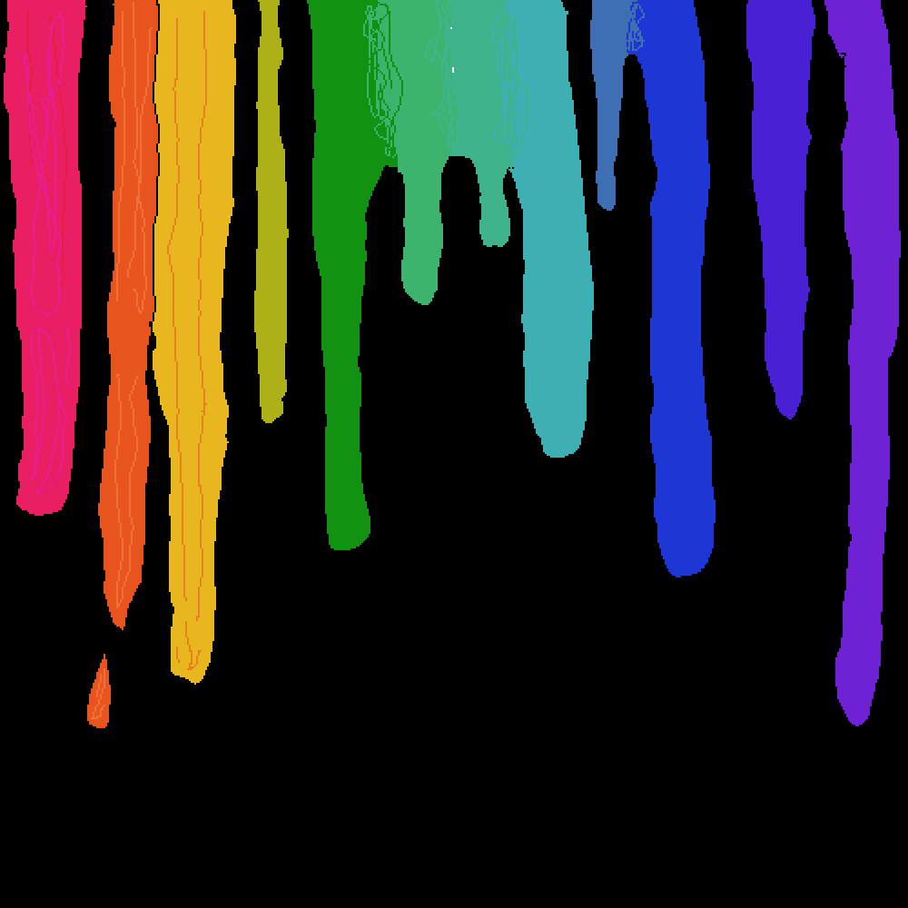 Masterpiece In Creation: Rainbow Colors Dripping Paint