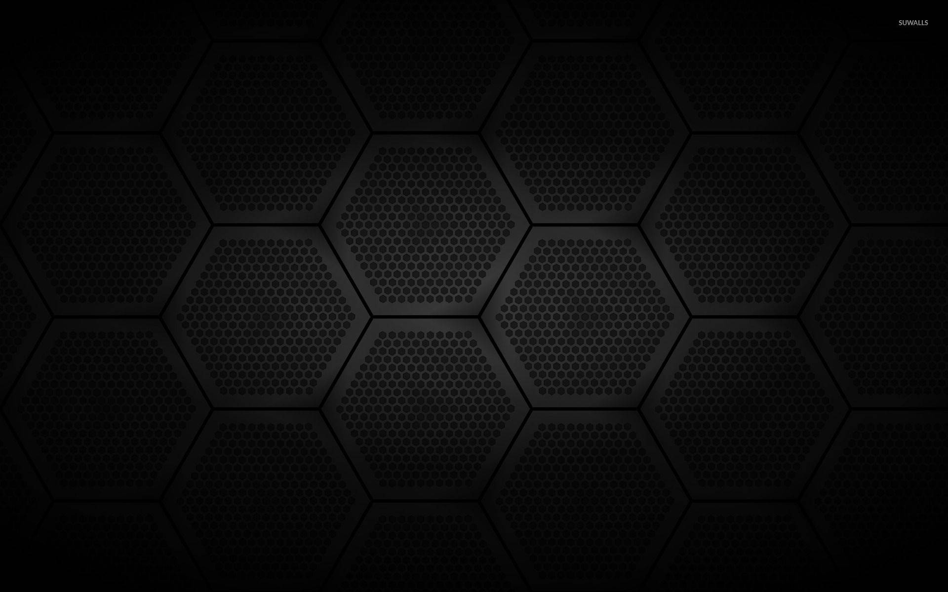 Mat Black Hexagon With Dots Wallpaper