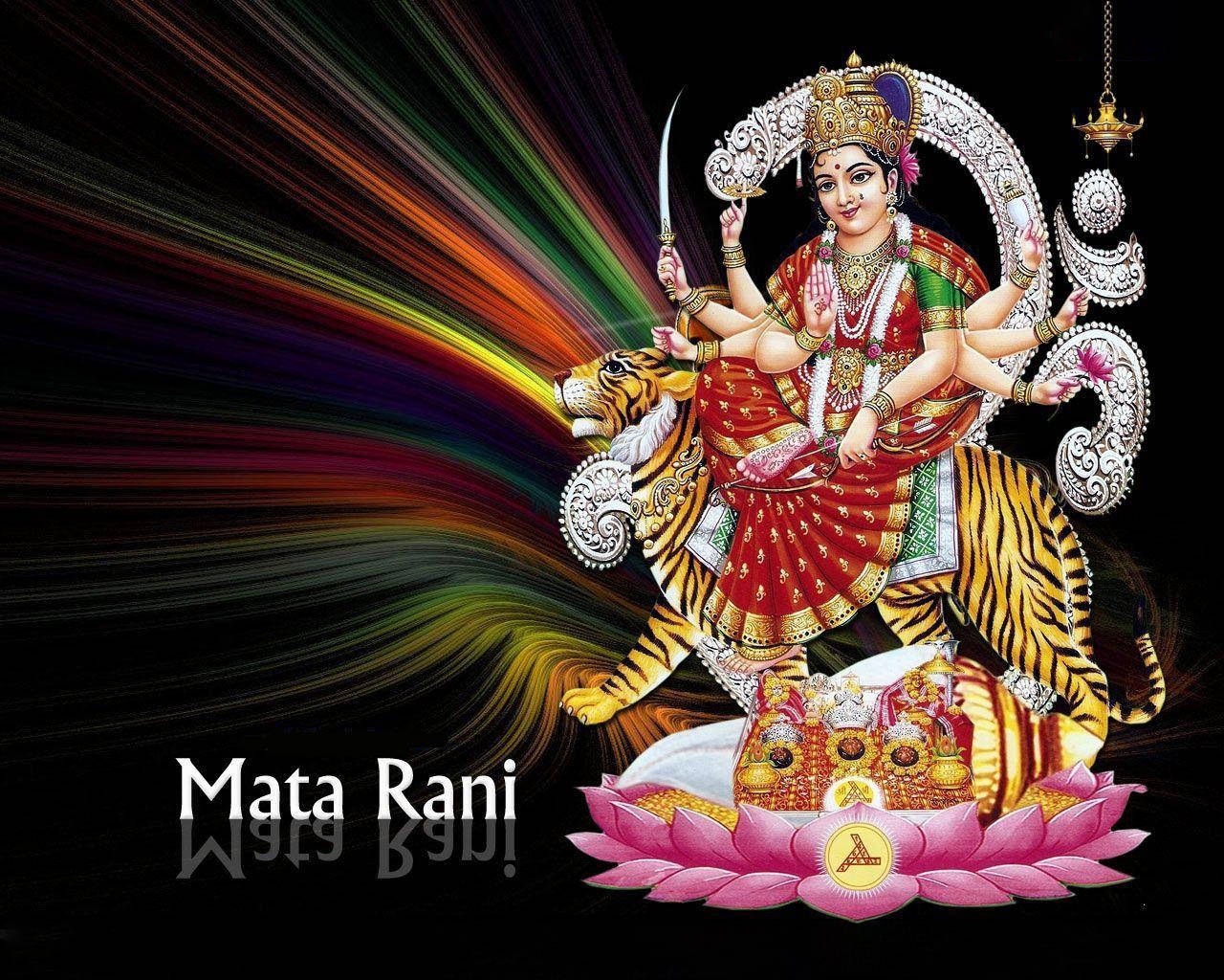 Mata Rani Rainbow Lights Wallpaper