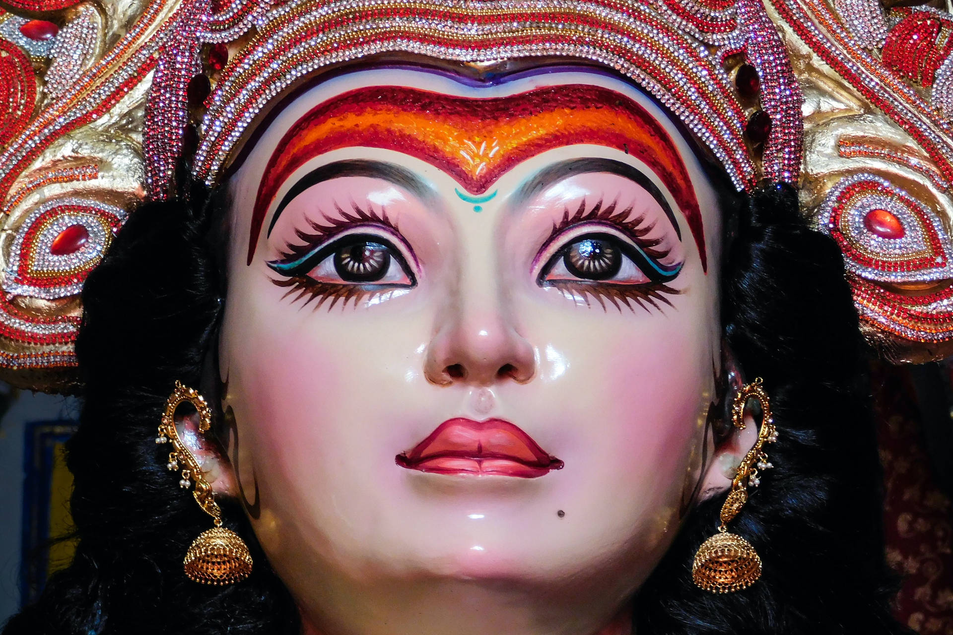 Mata Rani Whole Forehead Tilak Wallpaper