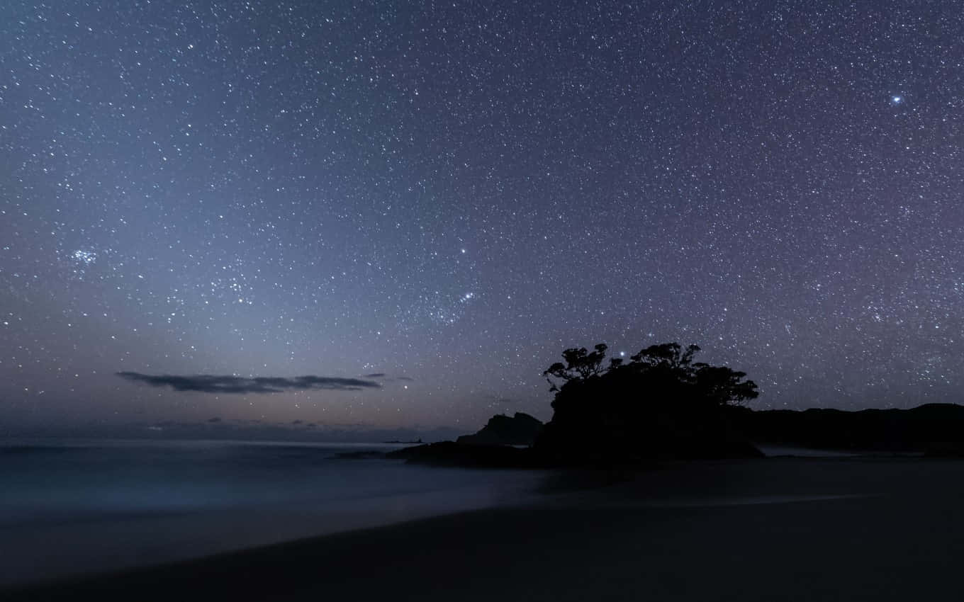 Matariki Tähdet Rannan Yllä Taustakuva