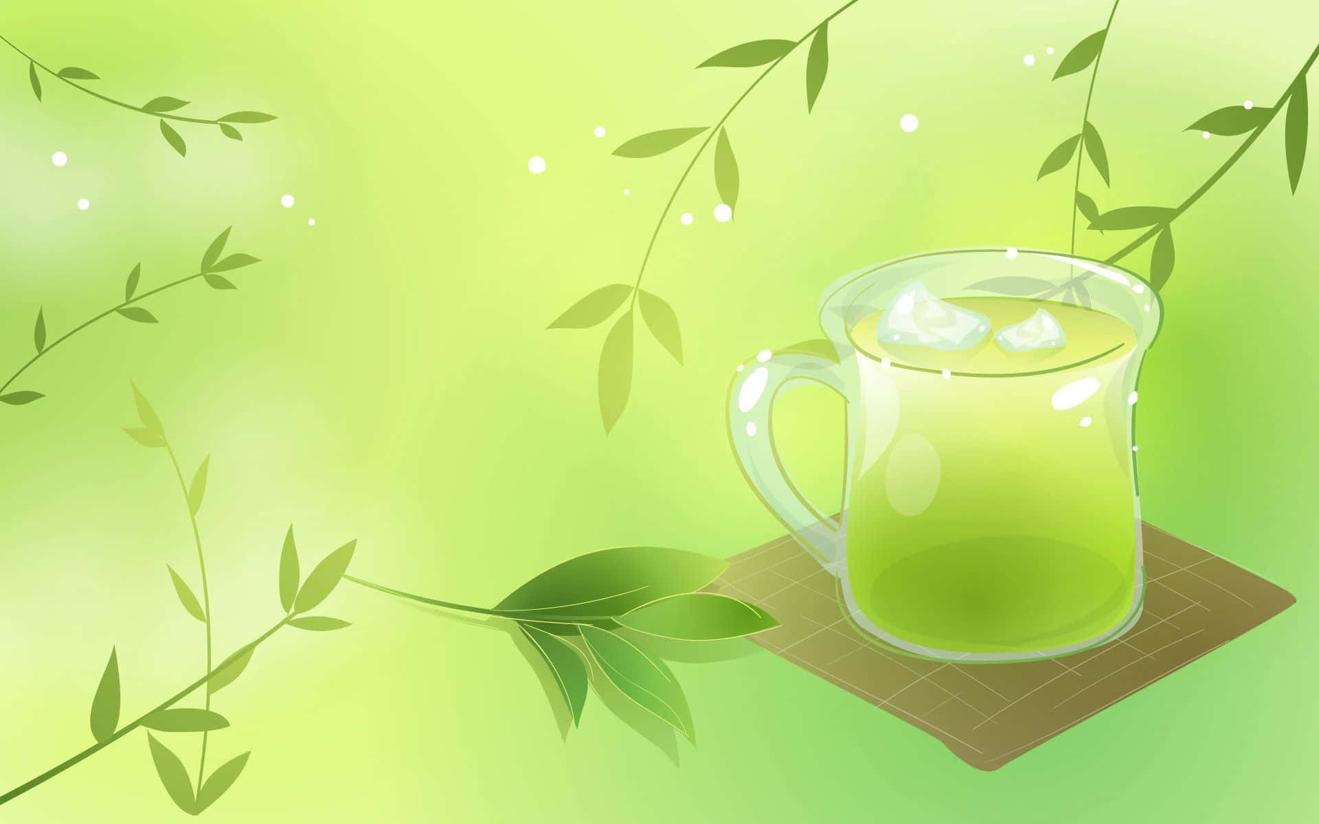 Start your day with a healthy and energizing cup of matcha! Wallpaper