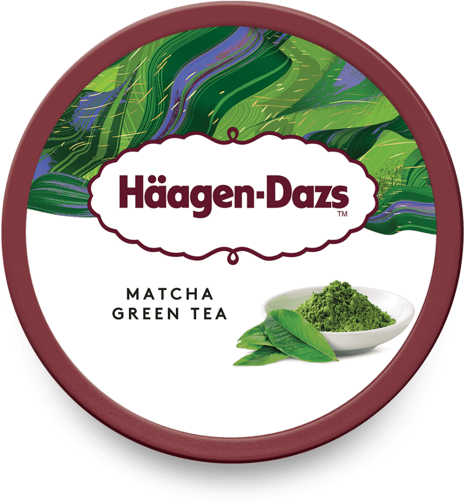 Matcha Green Tea Ice Cream Product Label PNG