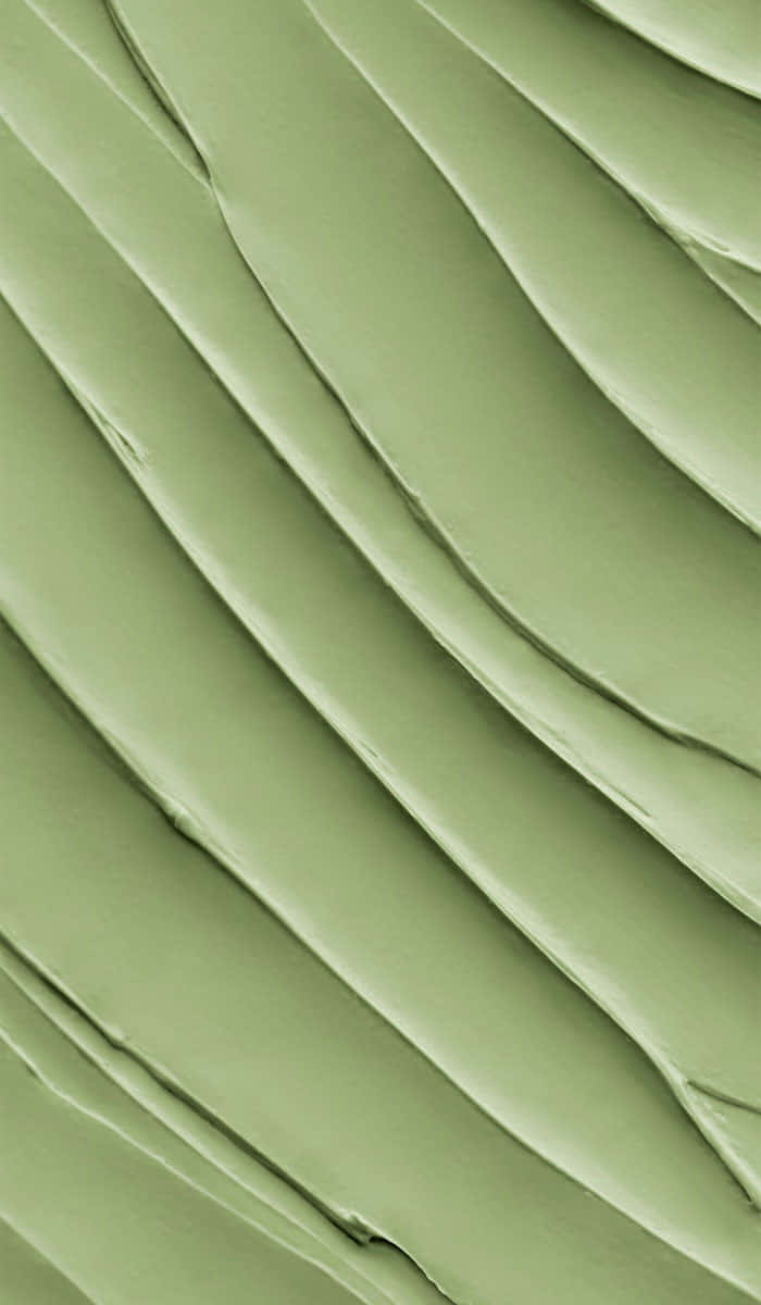 Matcha Green Waves Texture Wallpaper