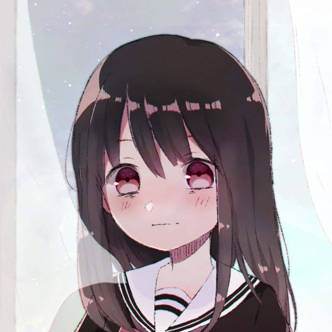 cute anime chibi girl sad