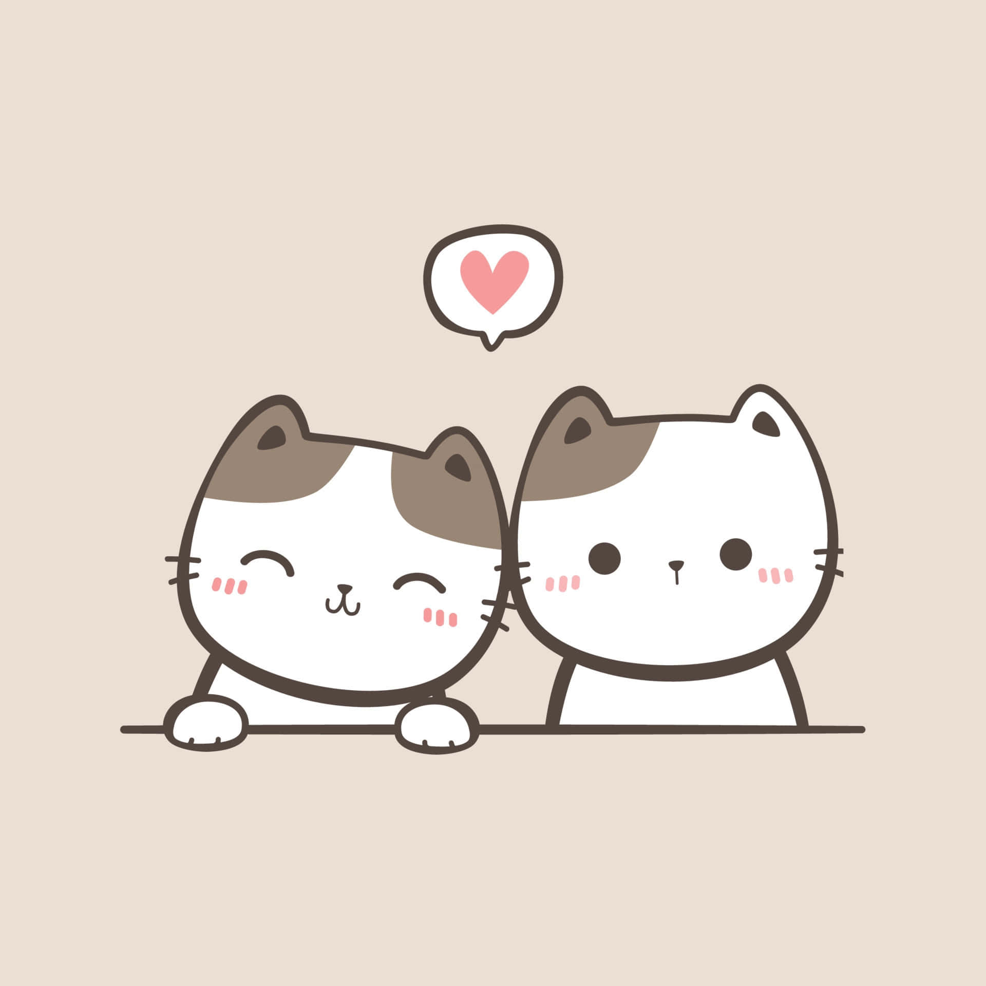 Cute Cartoon Matching Cat Pfp - Matching Cat Pfp Aesthetic