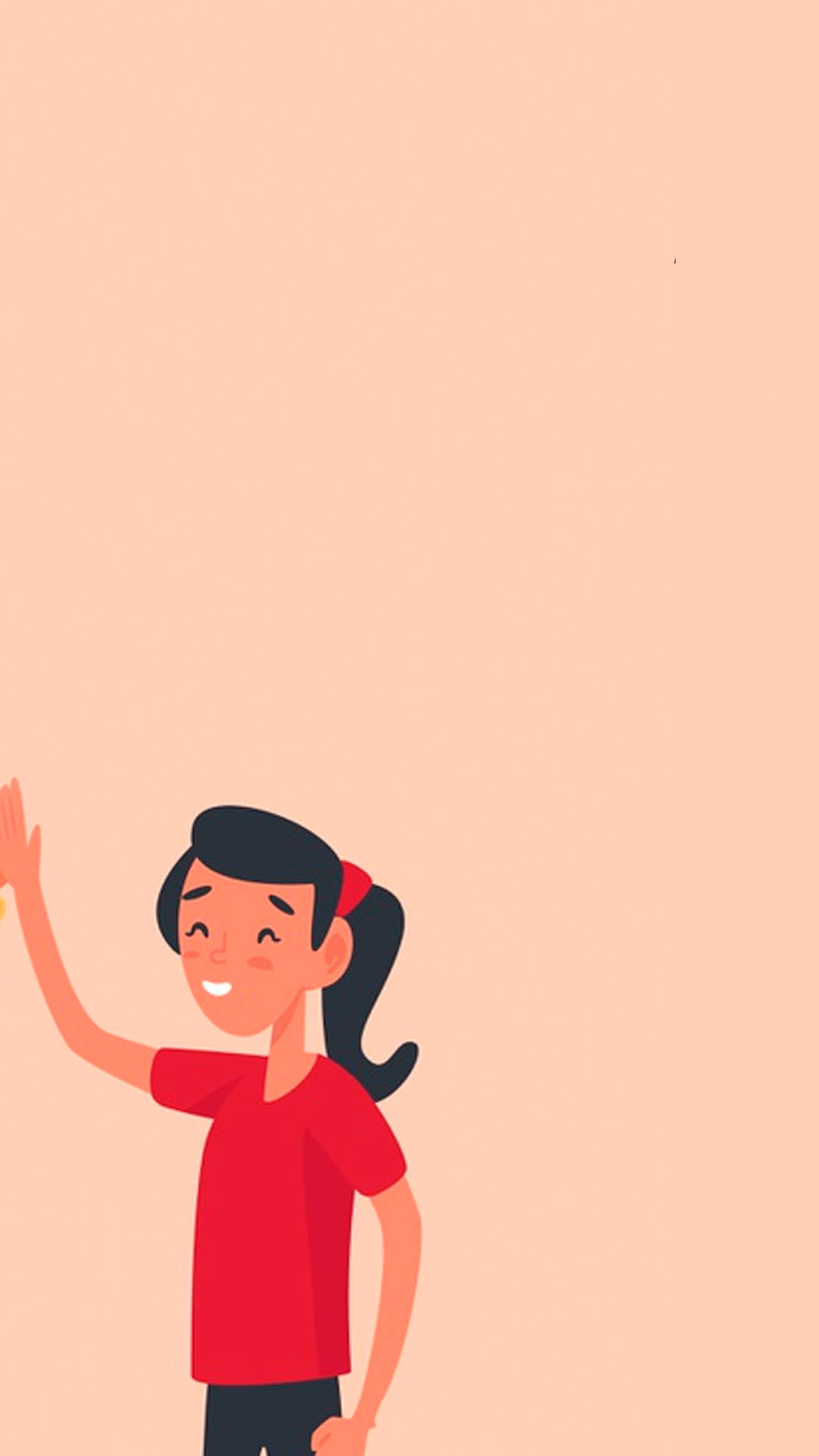 Matching Female High-five Background