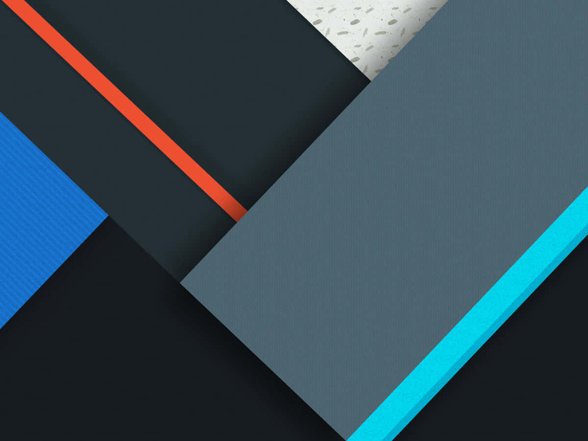 Einfarbenfroher Hintergrund Mit Blauen, Orangefarbenen Und Schwarzen Linien.
