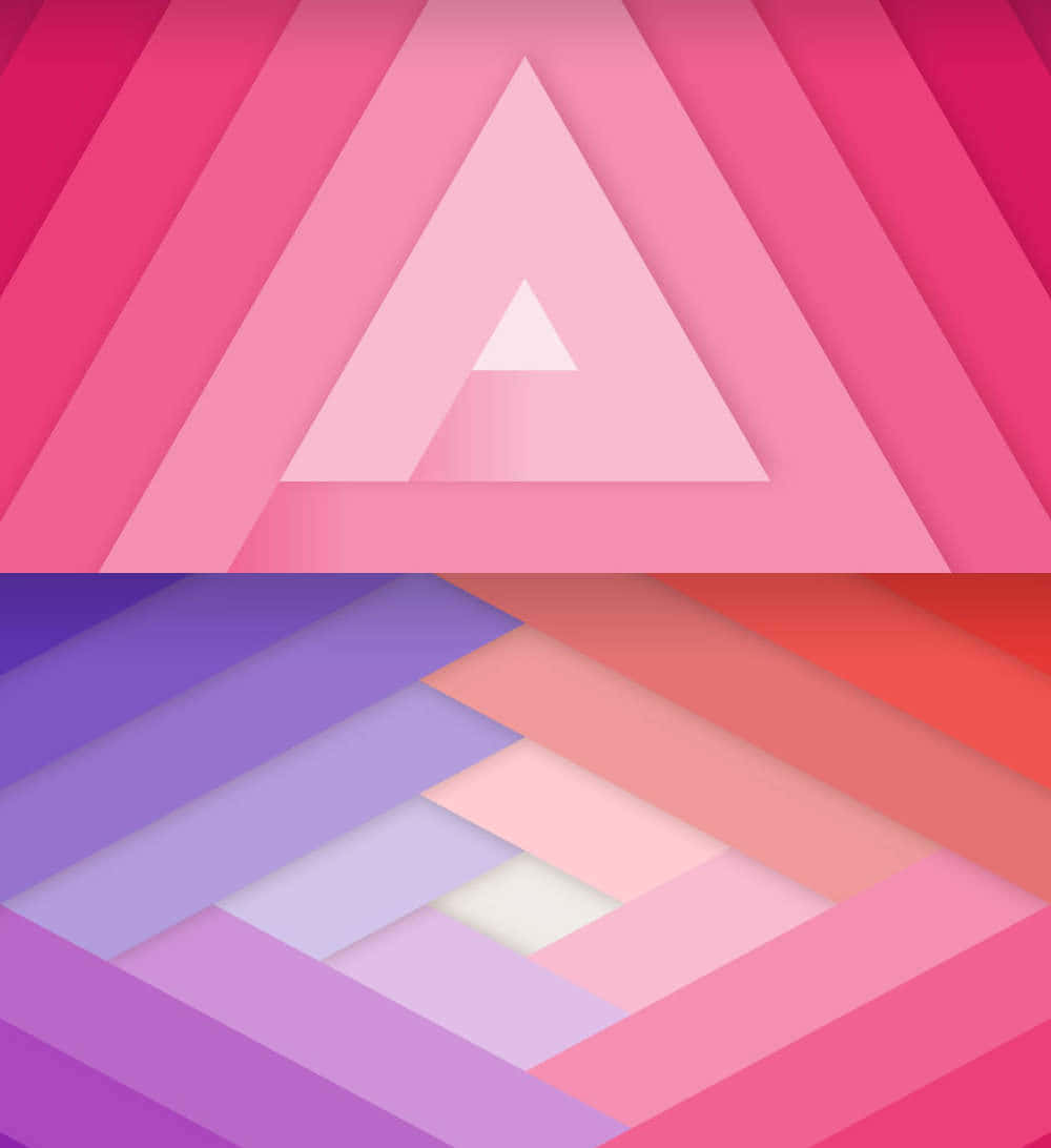 Brightly colored Material Design pattern with shadows