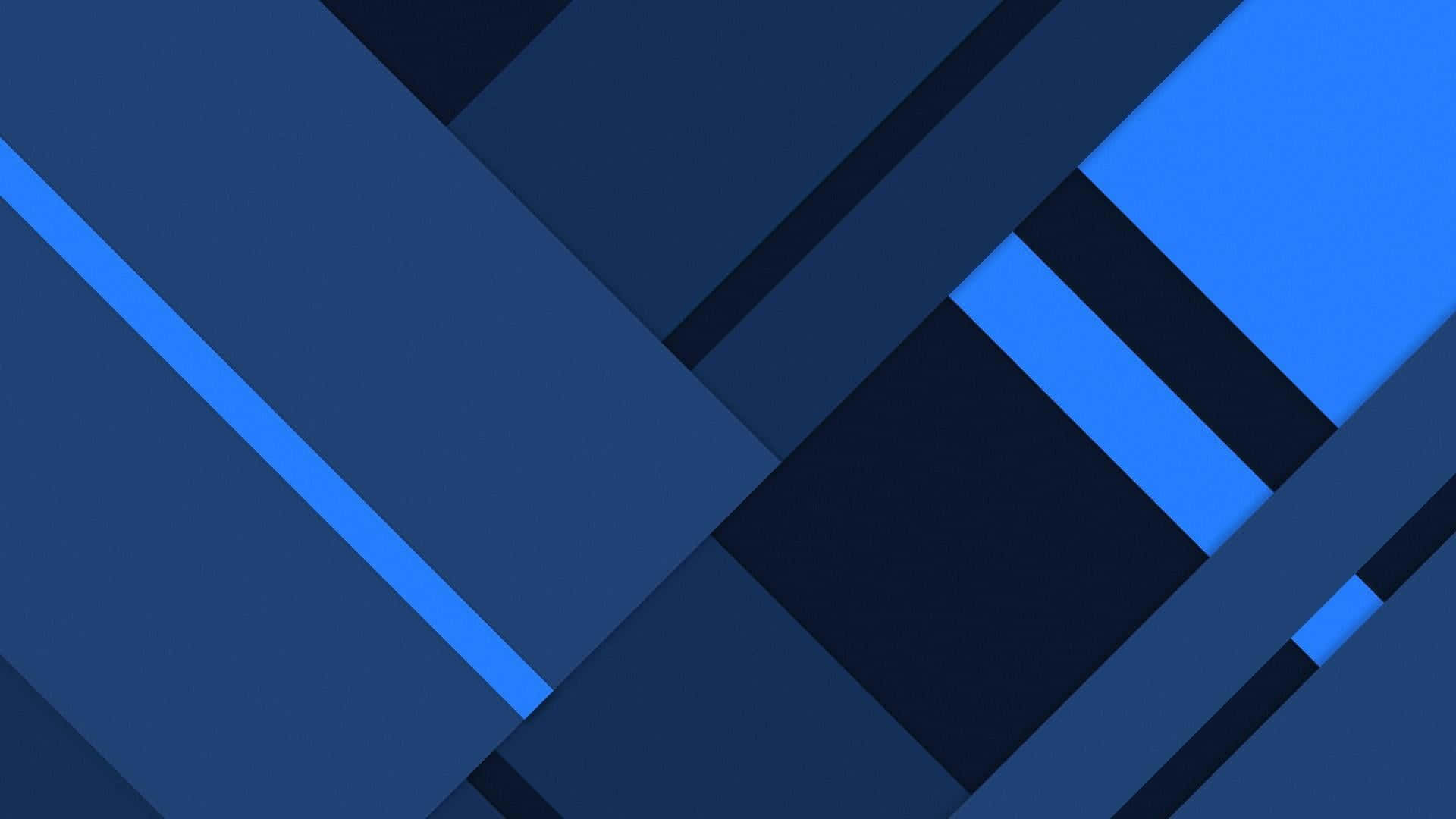Eineblau Und Schwarze Abstrakte Tapete Mit Einem Schwarzen Und Blauen Hintergrund.