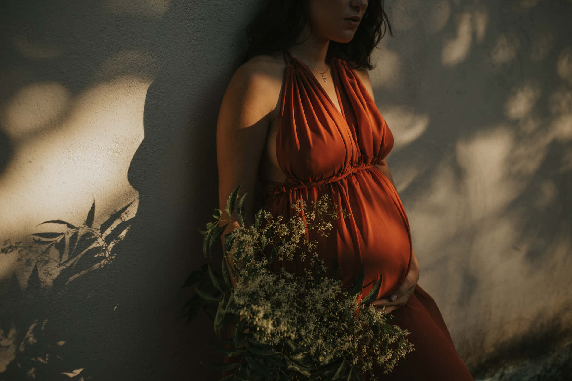 Sonnengeküssteschwangere Frau - Maternity-bild