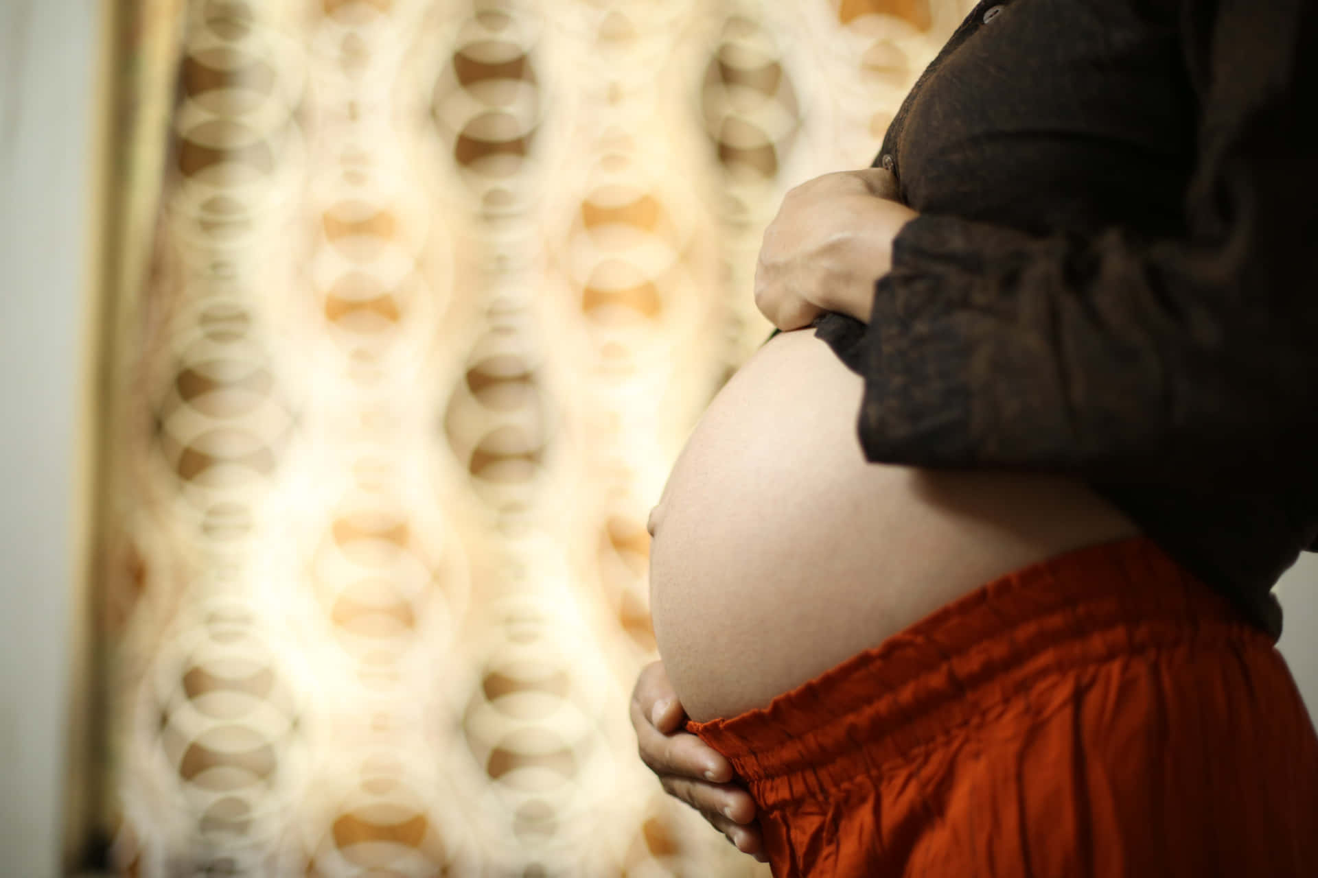 Schwangererbauch Nahaufnahme Schwangerschaftsfoto