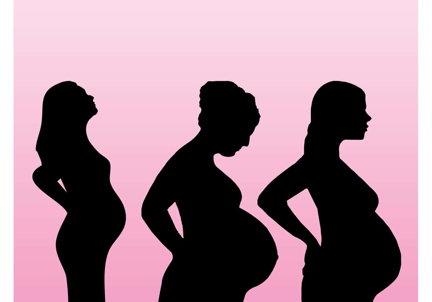 Pink Maternity Silhouette Picture