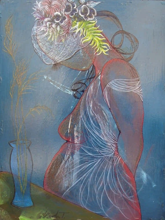 Pitturadi Donna Incinta - Immagine Per La Maternità.