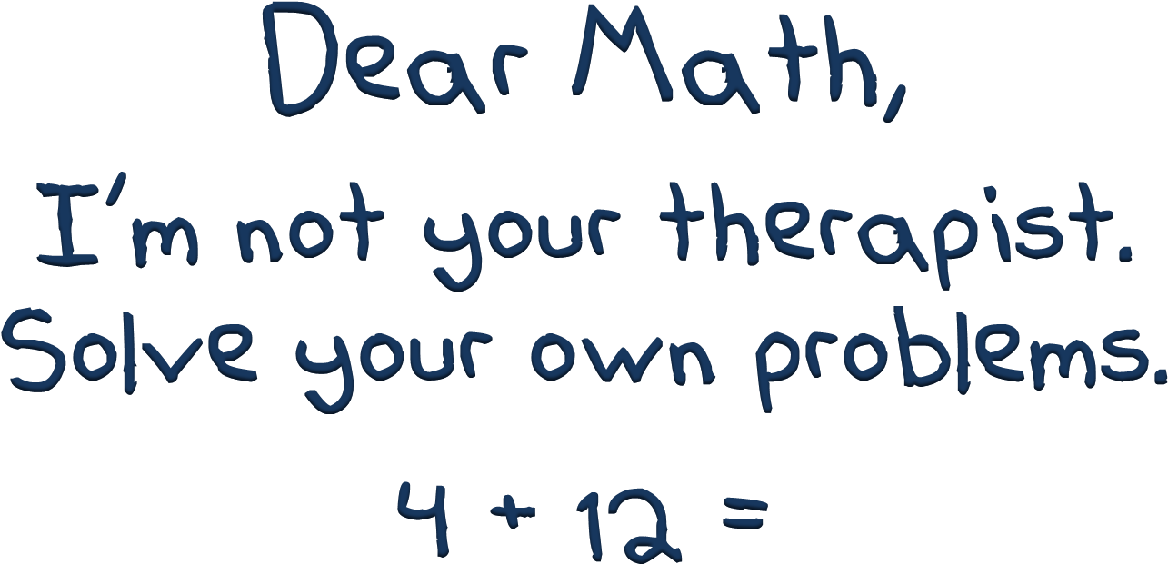 Math Therapy Joke Image PNG