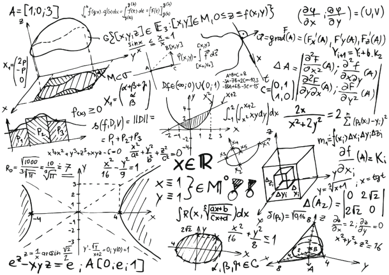Mathematical Concepts Sketchboard PNG