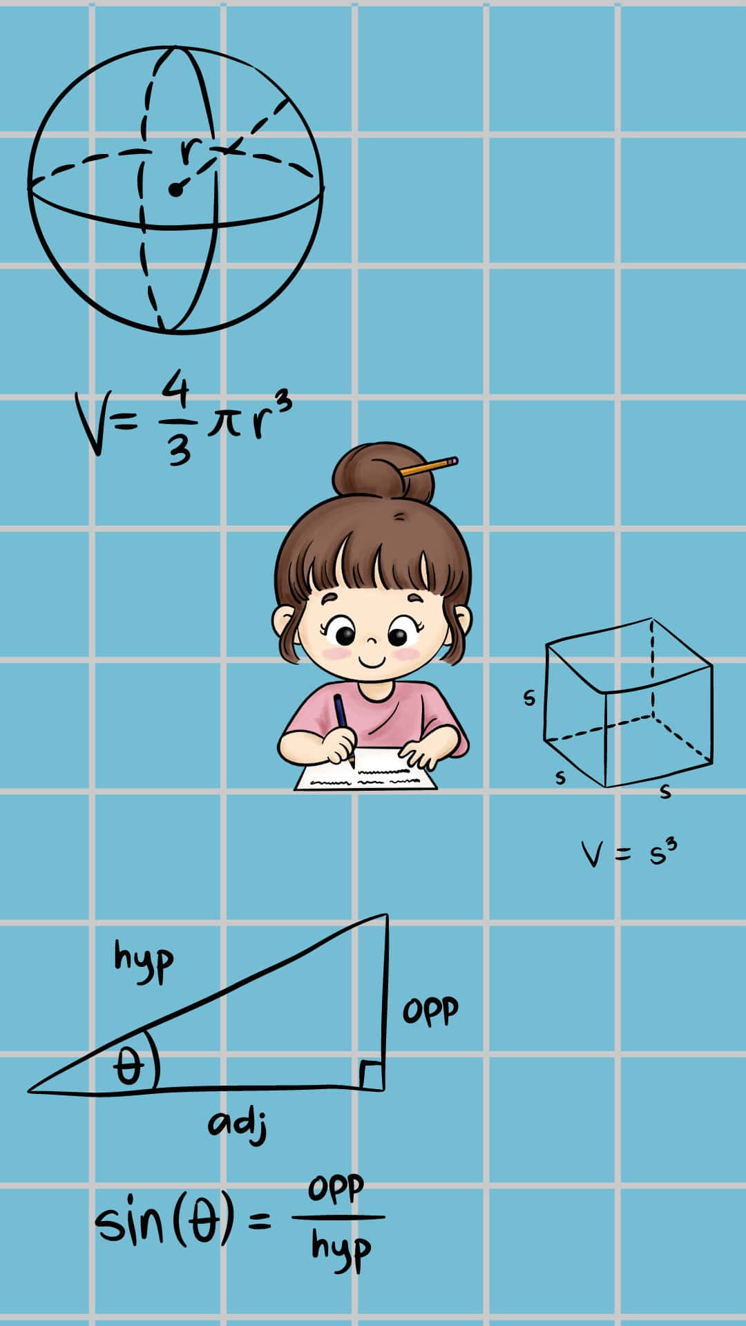 Mathematical Conceptsand Student Illustration Wallpaper