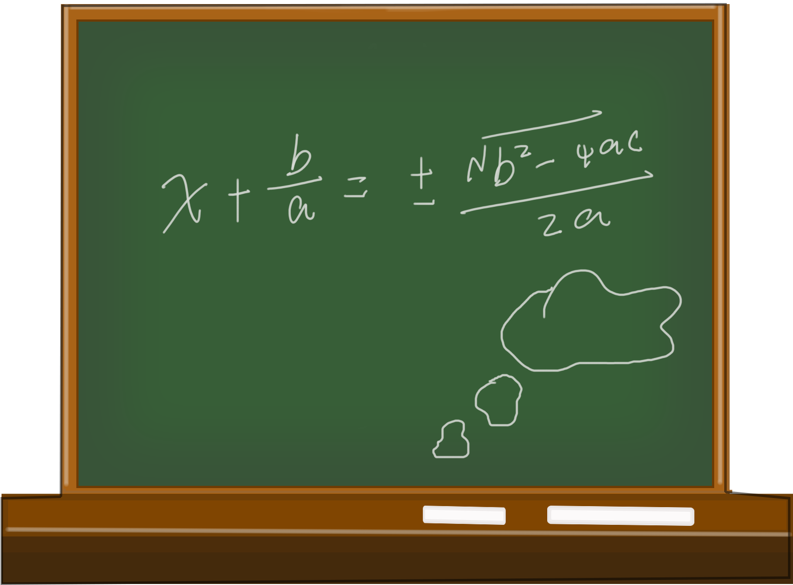 Mathematical Equationon Blackboard PNG