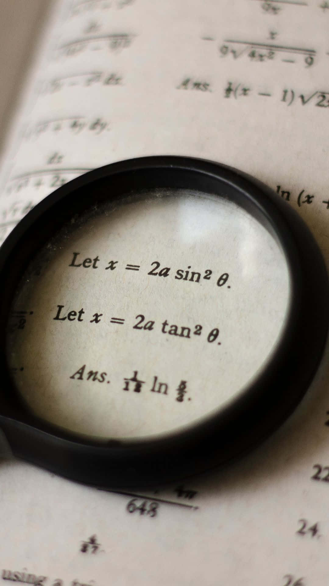 Mathematical_ Investigation_ Under_ Magnifying_ Glass Wallpaper