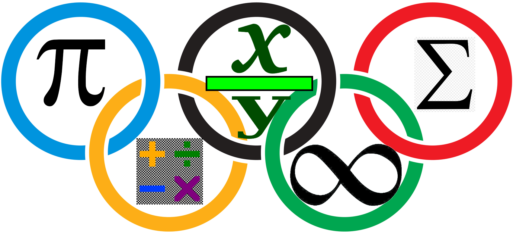 Mathematical Olympic Rings PNG