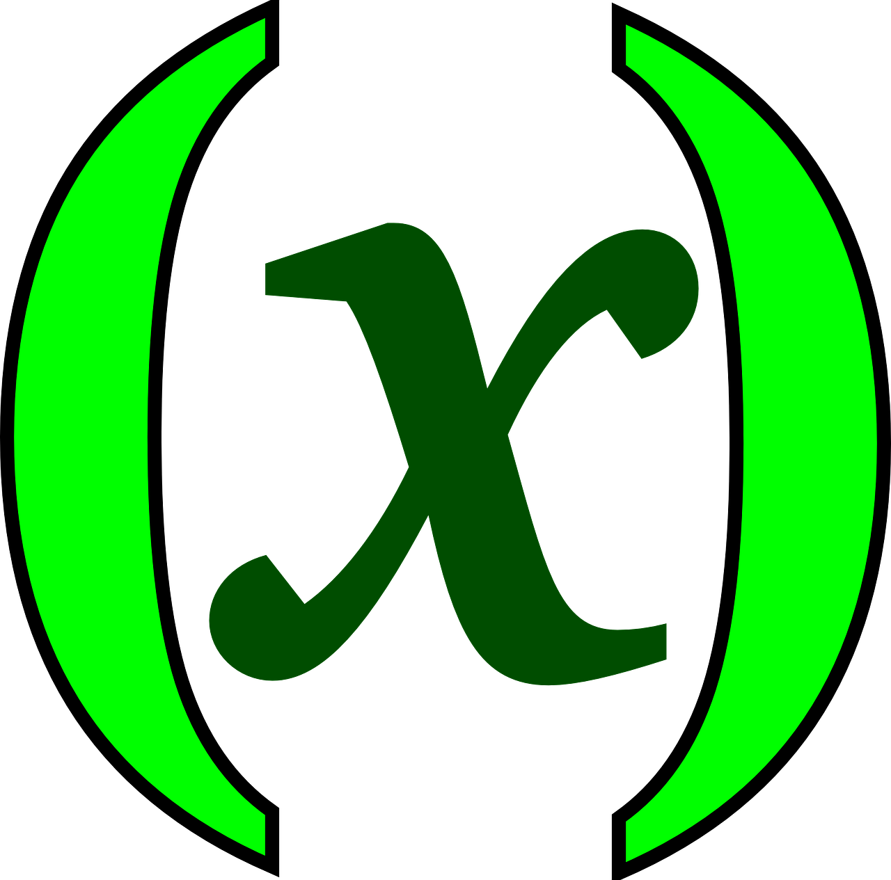 Mathematical_ Parentheses_and_ X_ Symbol PNG