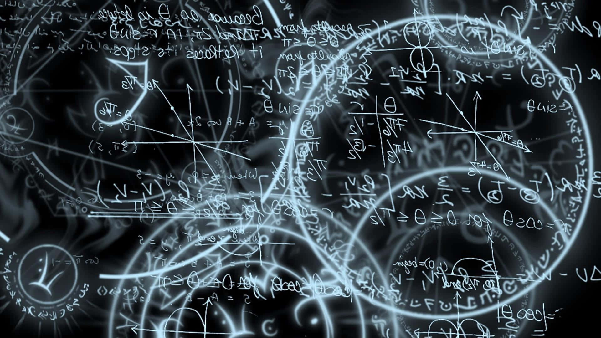 Complex Mathematical Equations on a Blackboard