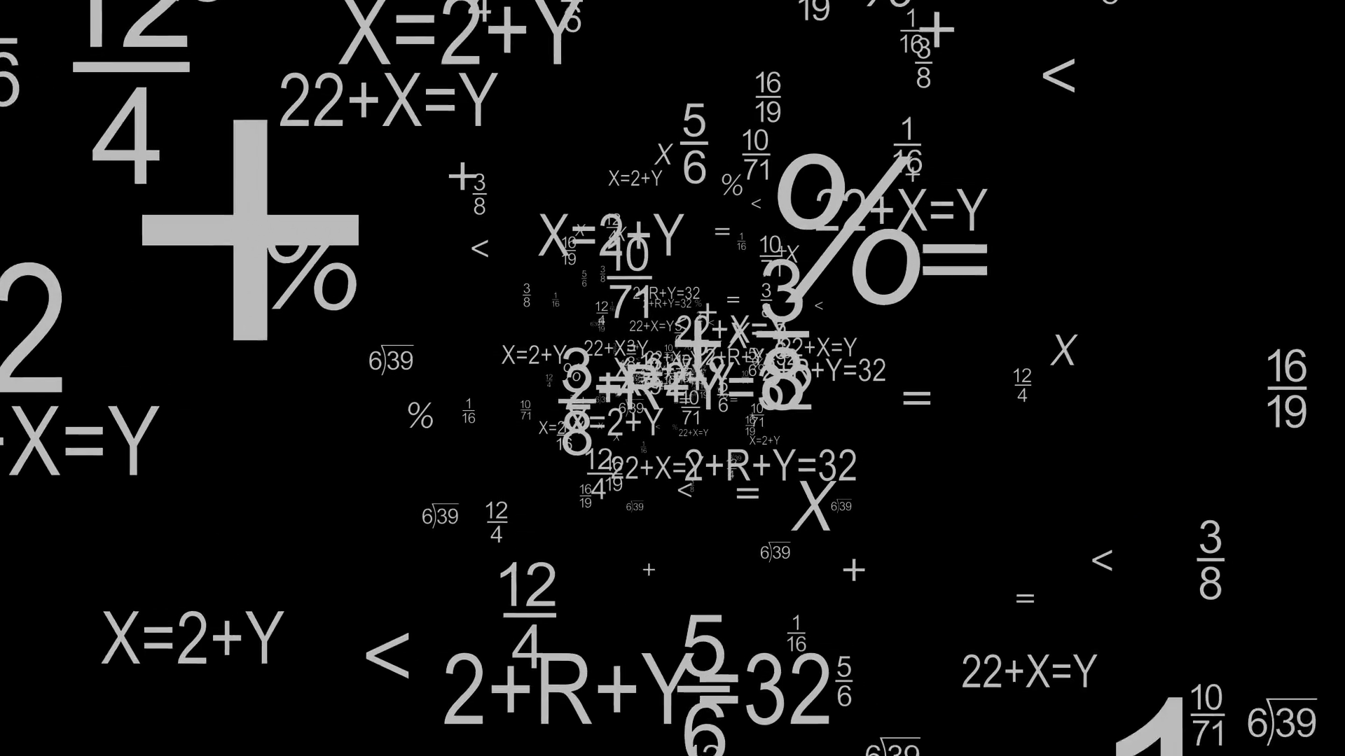 A Black Background With Many Numbers And Letters