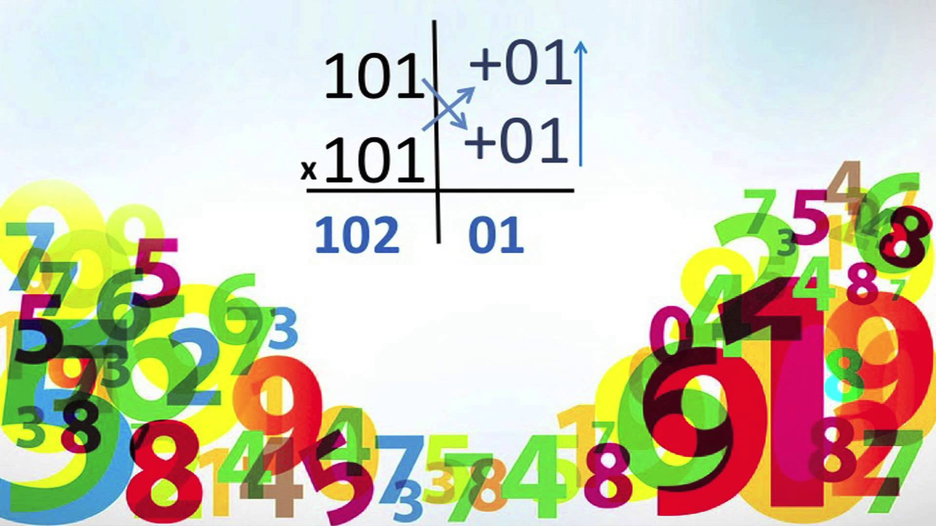 Mathematics Colorful Numbers Wallpaper